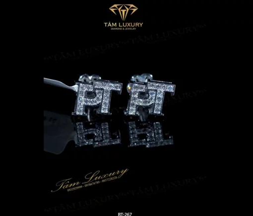 Bông Tai Kim Cương Vàng 750 “Roy” – BT267