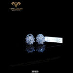 Bông Tai Vàng Ý 750 Đính Kim Cương Thiên Nhiên “Princess” – BT310