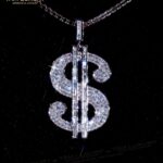 Mặt Dây Vàng Ý Đính Kim Cương ” Dollar ” – MD477